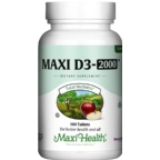 Maxi Health Kosher Vitamin D3 2000 IU 180 Tablets