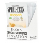 Nature`s Plus Spiru-Tein Shake Rice, Pea & Soy Protein Powder Banana 8 Packets