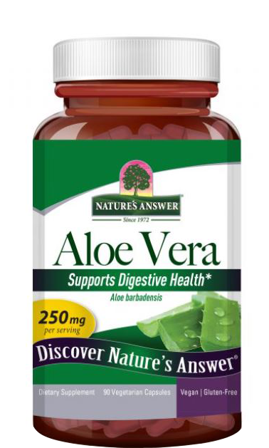 Natures Answer Aloe Vera Phytogel 250 Mg Vegetarian Suitable not Certified  Kosher 90 Vegetarian Capsules - Koshervitamins.com