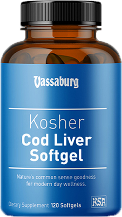 Vassaburg Kosher Cod Liver Oil Softgels 120 Softgels - Koshervitamins.com
