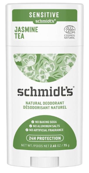 Schmidt's Jasmine Tea Sensitive Skin Deodorant Stick 2.65 oz -  Koshervitamins.com