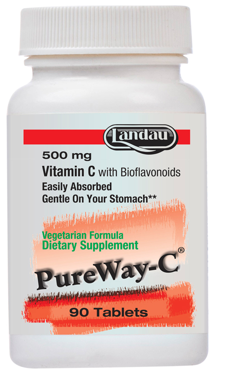 Landau Kosher PureWay-C 500 Mg Vitamin C with Bioflavonoids 90 Tablets -  Koshervitamins.com