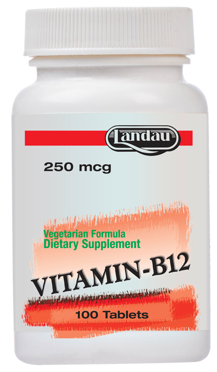 Landau Kosher Vitamin B12 250 Mcg 100 TAB - Koshervitamins.com