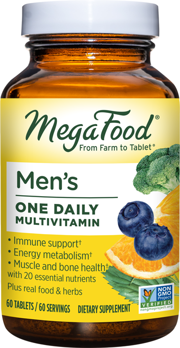 MegaFood Kosher Men's One Daily Whole Food Multivitamin & Mineral 60  Tablets - Koshervitamins.com