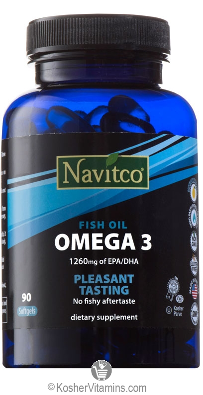 Navitco Kosher Omega-3 Fish Oil 3000 mg 90 Softgels - Koshervitamins.com
