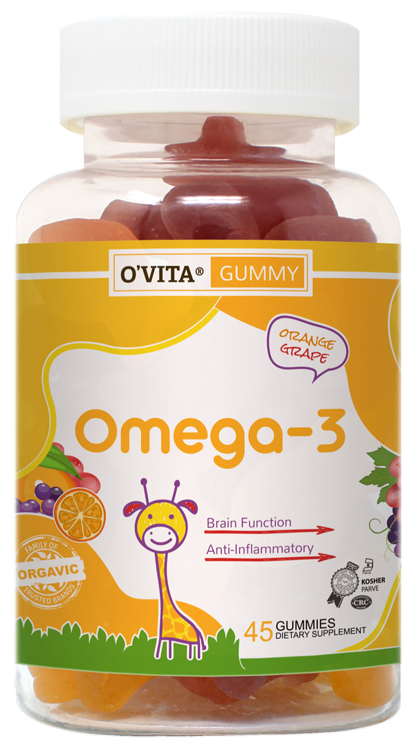 O`Vita Gummy Kosher Omega 3 - Orange & Grape Flavor 45 Gummies -  Koshervitamins.com