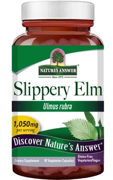 Natures Answer Kosher Slippery Elm 1,050 Mg 90 Vegetarian Capsules