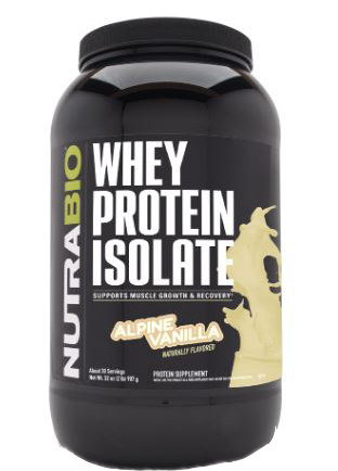 NutraBio Kosher 100% Whey Protein Isolate Alpine Vanilla Dairy 2 LB -  Koshervitamins.com