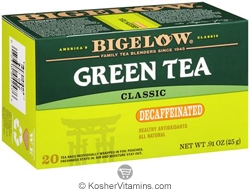 Bigelow Kosher Green Tea Classic Caffeine Free 20 Tea Bags -  Koshervitamins.com