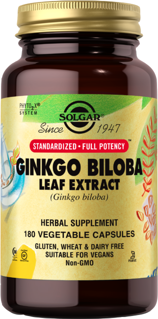 Solgar Kosher SFP Ginkgo Biloba Leaf Extract 180 Vegetable Capsules -  Koshervitamins.com
