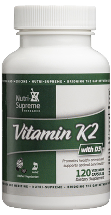 Nutri-Supreme Research Kosher Vitamin K2 with D3 120 Vegetarian ...