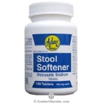 Adwe Kosher Stool Softner Docusate Sodium 100 Mg - Passover 100 Tablets